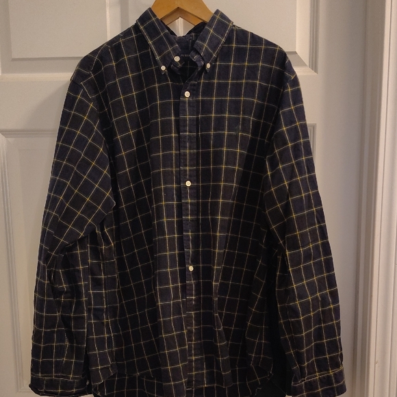 Ralph Lauren Polo Men's Navy and Yellow Checkered Shirt - Picture 1 of 2